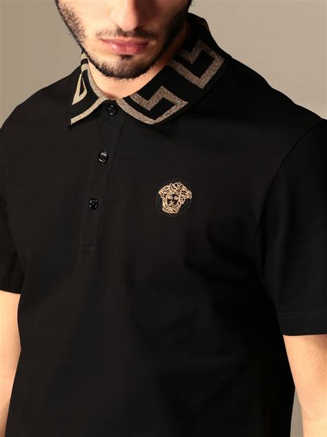 versace men's polo shirts|versace long sleeves polo shirts.